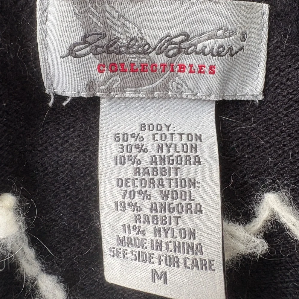 Eddie Bauer Vintage Collectibles Cardigan - Snowflakes Angora Rabbit Wool - M L - Picture 5 of 5
